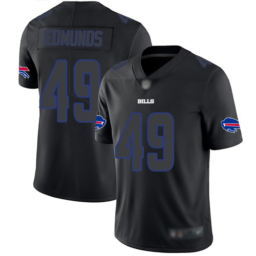 Men Buffalo Bills #49 Tremaine Edmunds Limited Black Rush Impact NFL Jersey